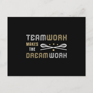 Lacrosse Player Lax Sport Teamwork Funny Gift Briefkaart