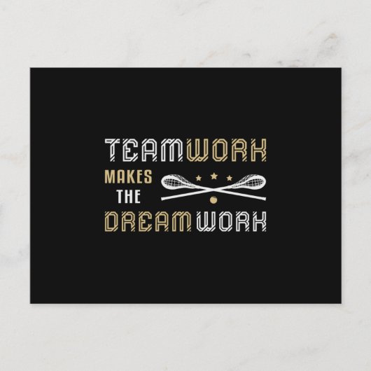 Lacrosse Player Lax Sport Teamwork Funny Gift Briefkaart (Voorkant)