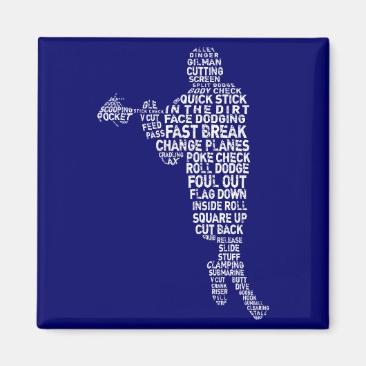 Lacrosse Player Magnet Magneet (Voorkant)