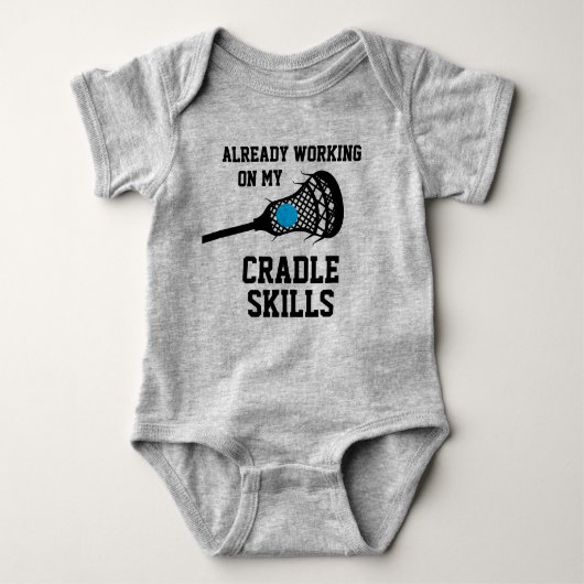 Lacrosse Player Parents Cradle Skills Romper (Voorkant)