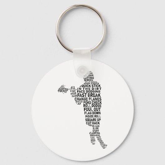 Lacrosse Player Sleutelhanger (Voorkant)