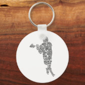 Lacrosse Player Sleutelhanger (Voorkant)