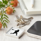 Lacrosse Player Sleutelhanger (Zijkant)