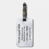 Lacrosse Player Typographic Custom Bagagelabel (Achterkant verticaal)