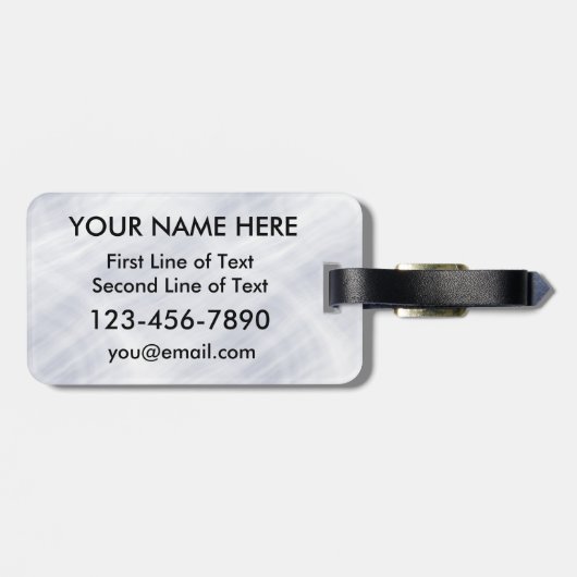 Lacrosse Player Typographic Custom Bagagelabel (Achterkant horizontaal)