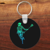 Lacrosse Player Youth Mannen Boys Kinder Sleutelhanger (Voorkant)