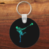 Lacrosse Player Youth Mannen Kinder Boys Sleutelhanger (Voorkant)