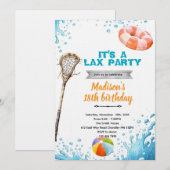 Lacrosse pool party invitation (Devant / Derrière)
