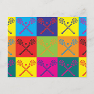 Lacrosse Pop Art Briefkaart
