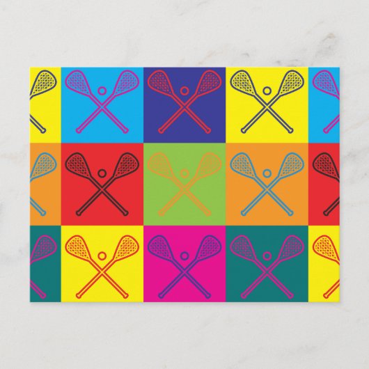 Lacrosse Pop Art Briefkaart (Voorkant)