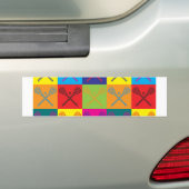 Lacrosse Pop Art Bumpersticker (Op auto)