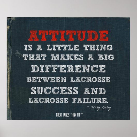 Lacrosse Poster met Attitude! (Voorkant)