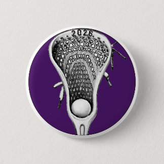 Lacrosse Purple Team Gifts Ronde Button 5,7 Cm
