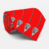 Lacrosse Red Stropdas (Opgerold)