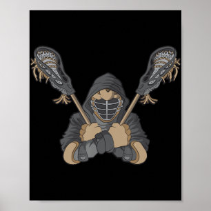 Lacrosse  Retro Lacrosse Stick afbeelding Poster