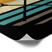 Lacrosse Retro Lacrosse Stick Sun Gift Poster (Hoek)