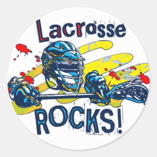 Lacrosse Rocks LaX Gear Ronde Sticker