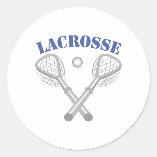 Lacrosse Ronde Sticker (Voorkant)