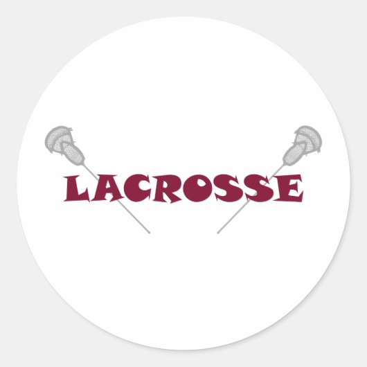 Lacrosse Ronde Sticker (Voorkant)
