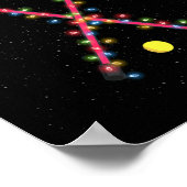 Lacrosse Santa Hat Christmas Lights Sport Poster (Hoek)