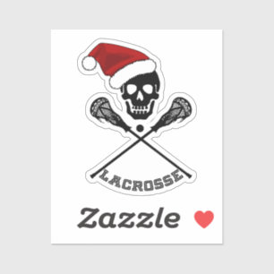 Lacrosse schedel Kerstmis Sticker