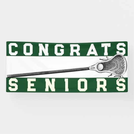Lacrosse Senior Class Green Banner (Horizontaal)