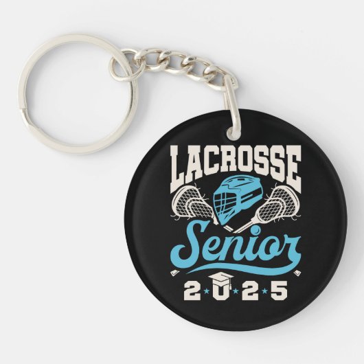 Lacrosse Senior Klasse van het Afstuderen 2025 Sleutelhanger (Voorkant)