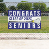 Lacrosse Senior Night Blue Banner (Insitu)