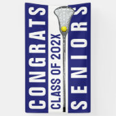 Lacrosse Senior Night Blue Banner (Verticaal)