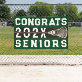 Lacrosse Senior Night Green Banner