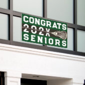 Lacrosse Senior Night Green Banner (Buitenkant Gebouw)