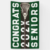 Lacrosse Senior Night Green Banner (Verticaal)