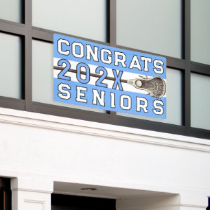 Lacrosse Senior Night Light Blue Banner