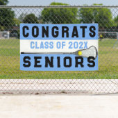 Lacrosse Senior Night Light Blue Banner (Insitu)