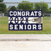 Lacrosse Senior Night Navy Blue Banner (Insitu)