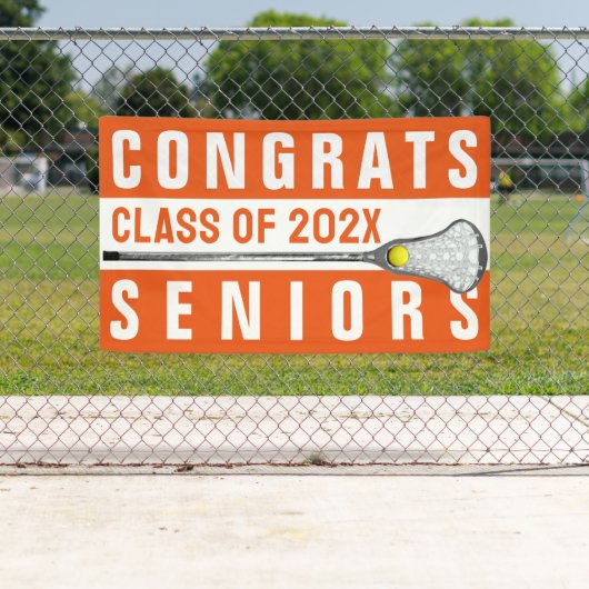 Lacrosse Senior Night Oranje Banner (Insitu)