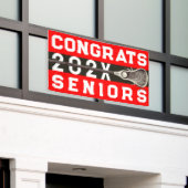 Lacrosse Senior Night Red Banner (Buitenkant Gebouw)