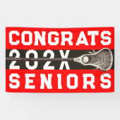 Lacrosse Senior Night Red Banner (Horizontaal)
