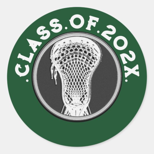 Lacrosse Senior Night Ronde Sticker (Voorkant)