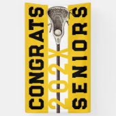 Lacrosse Senior Night Yellow Gold Banner (Verticaal)