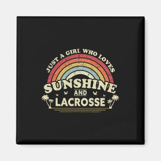 Lacrosse Shirt. Een meisje dat houdt van zon en ve Magneet