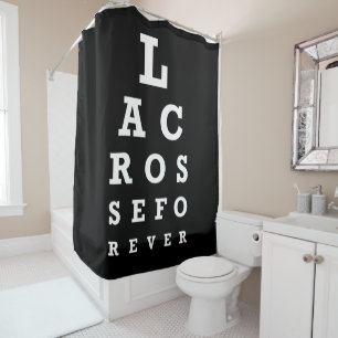 Lacrosse Shower Curtain - Funny LAX Eye Chart Douchegordijn