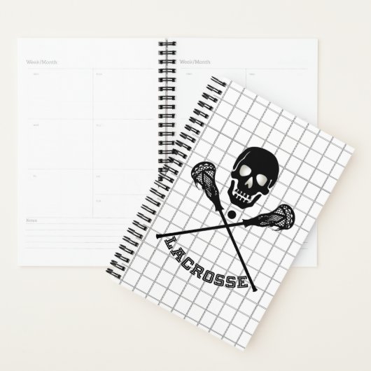 Lacrosse Skull and Sticks Mesh Planner (Display)