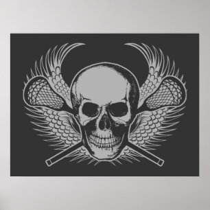 Lacrosse Skull poster