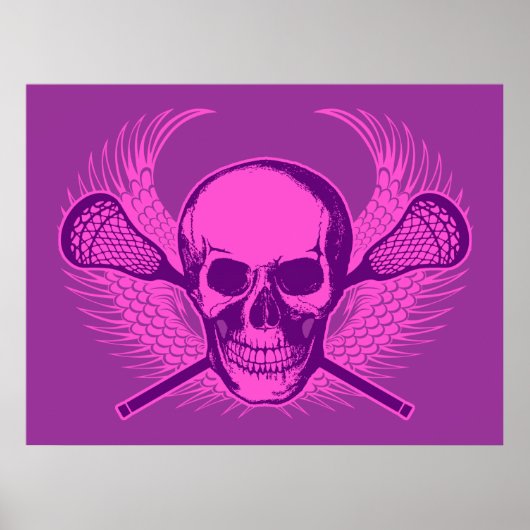 Lacrosse Skull poster (Voorkant)