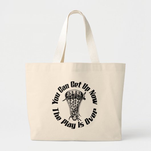 Lacrosse speelt over grote tote bag (Voorkant)