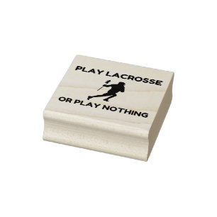 LACROSSE SPELEN OF NIETS 	RUBBERSTEMPEL