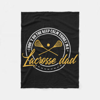 Lacrosse-speler en coach papa Retro Lax Lover Papa Fleece Deken