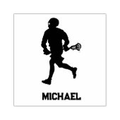 Lacrosse speler gepersonaliseerd 	rubberstempel (Afrduk)