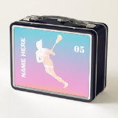 Lacrosse speler gepersonaliseerde naam (Achterkant)